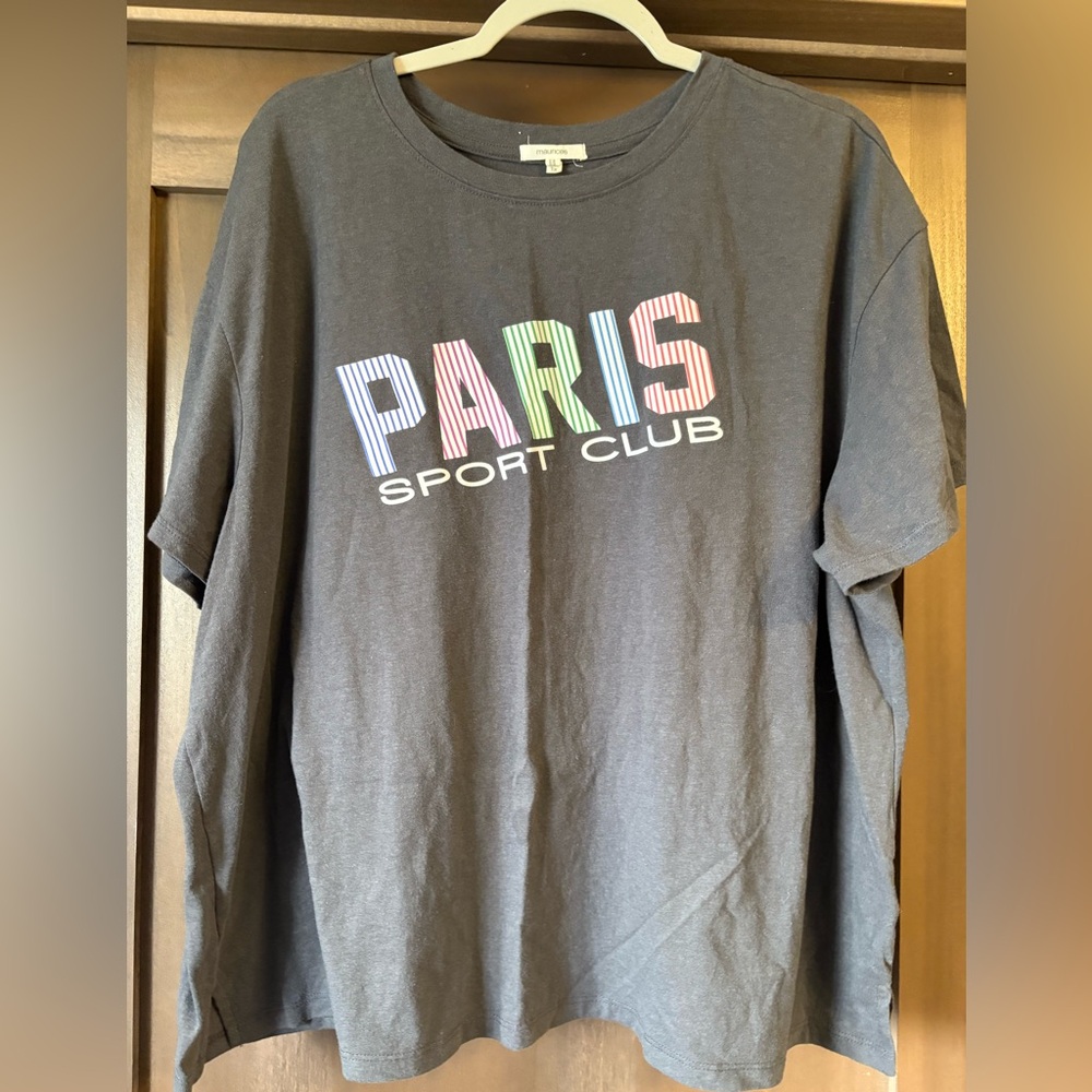 Maurices Paris Sports Club plus sized tshirt.